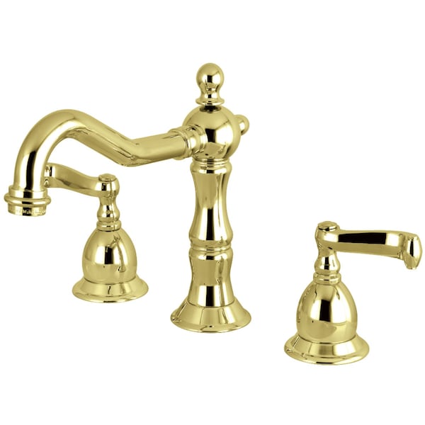 KS1972FL 8" Widespread Bathroom Faucet, Polished Brass